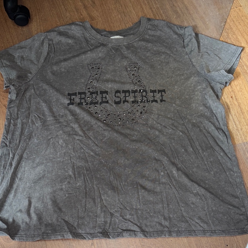 Maurices Gray 'Free Spirit' Women's Tee Oversized Plus Size 2X
